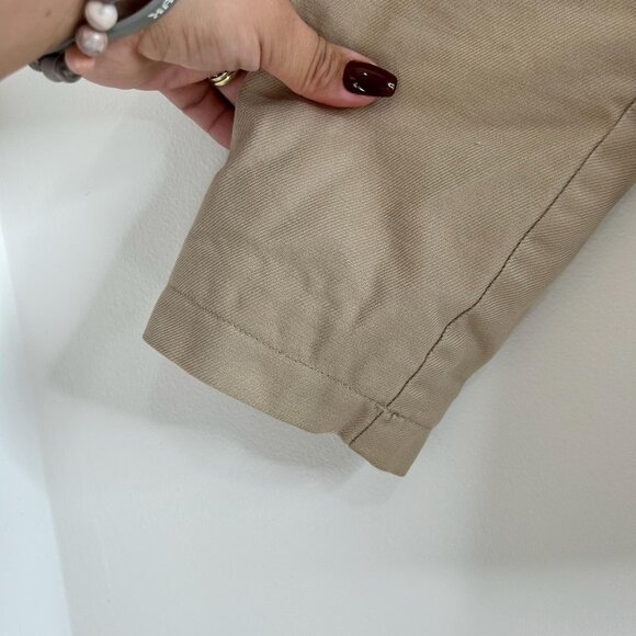 Old Navy Hooded Utility Jacket Womens L Khaki Cargo Quilted Thermal Lined Canvas - Picture 3 of 10